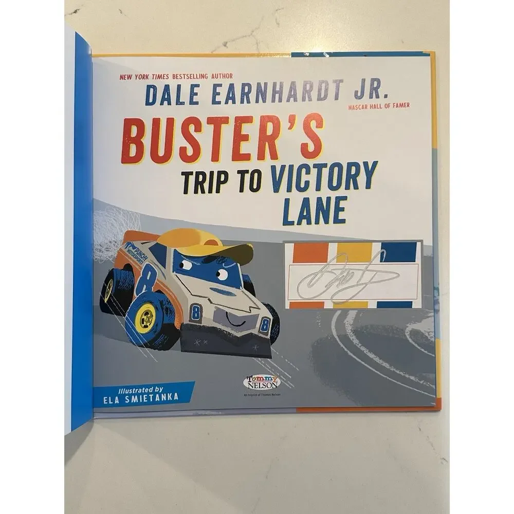 DALE EARNHARDT JR. BUSTER'S TRIP TO VICTORY LANE 1ST EDITION NASCAR SIGNED #5